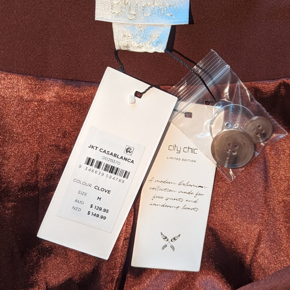 City Chic Brown Casablanca Jacket - Picture 4 of 5